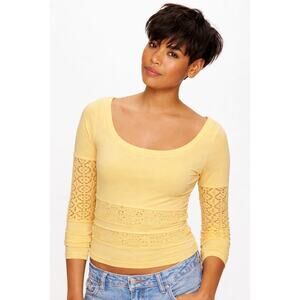 Free People / We The Free Girlie Greaser Top / sz L